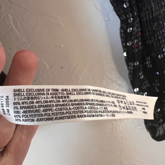 Free People Diamond Eyes sheer sequin top size S - Picture 5 of 6